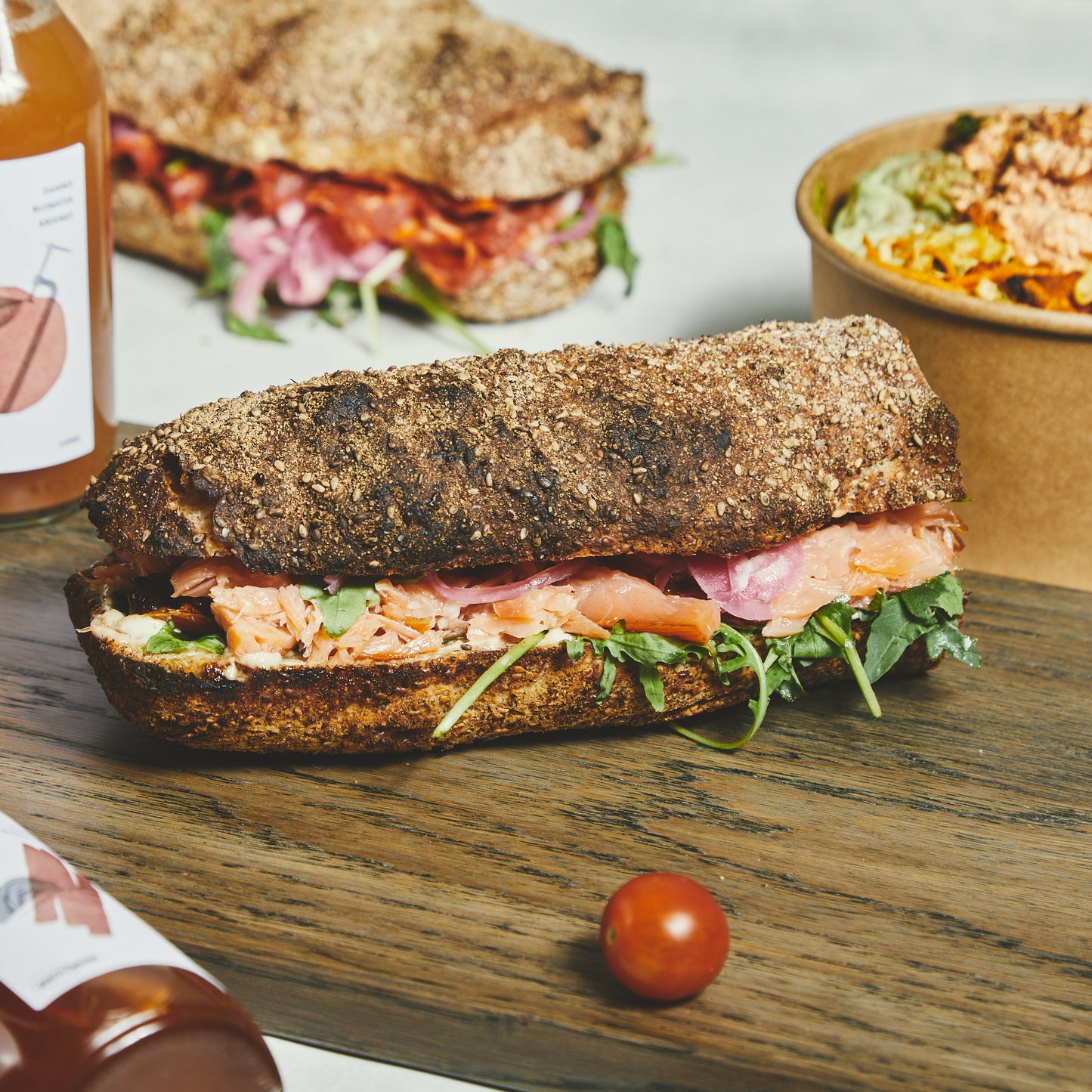 Nr. 7 - Sandwich med Varmrøget Laks fra Møller